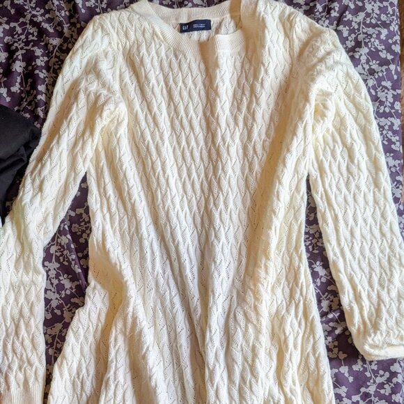 Gap CashSoft Pointelle Mini Sweater Dress Women's Size Small - Picture 1 of 2